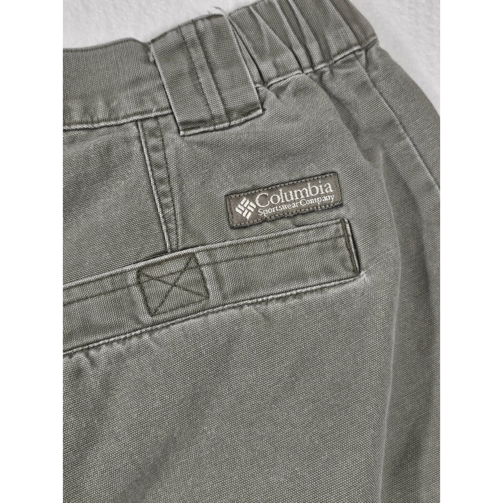 Columbia Mens Gray Green Cargo Hiking Shorts Size 36 Elastic Waist D-Ring XM4100 - Picture 4 of 7